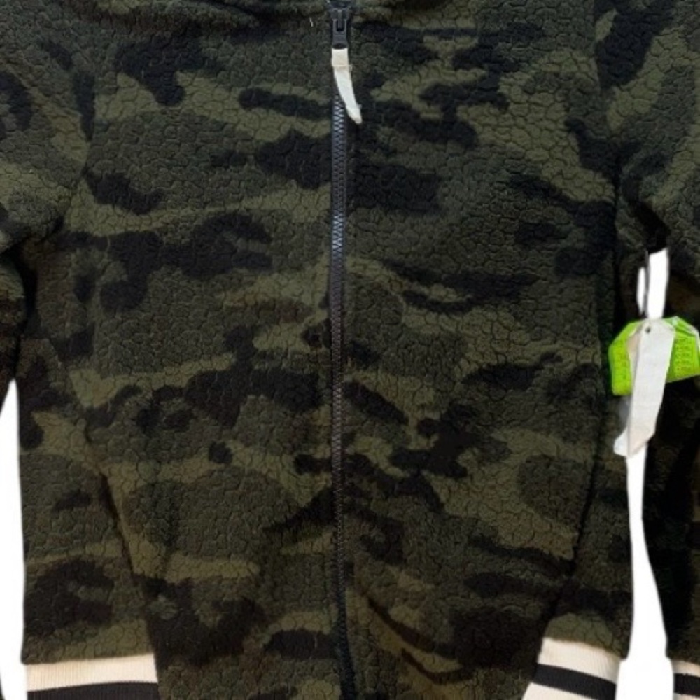DSG Youth Polyester Fleece Full Zip Jacket Forest Night Green Camo SZ Medium NWT - Picture 3 of 9